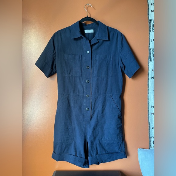 Everlane Cotton Weave Jumpsuit. US 8 - Picture 2 of 5